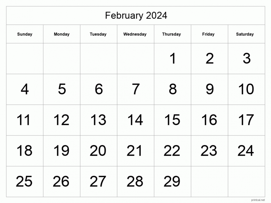 Printable February  Calendar  Free Printable Calendars