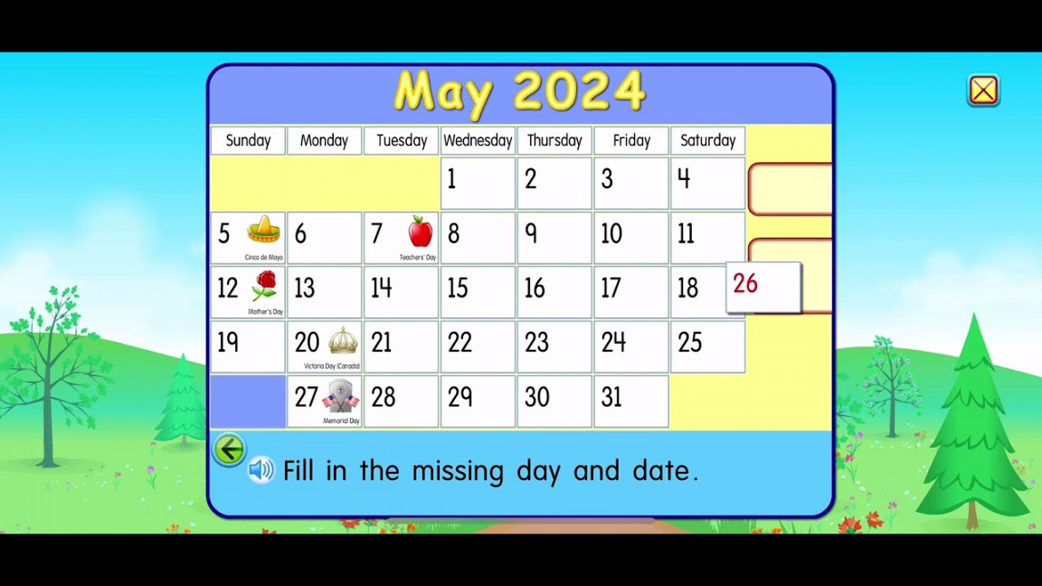 Starfall Calendar May ,