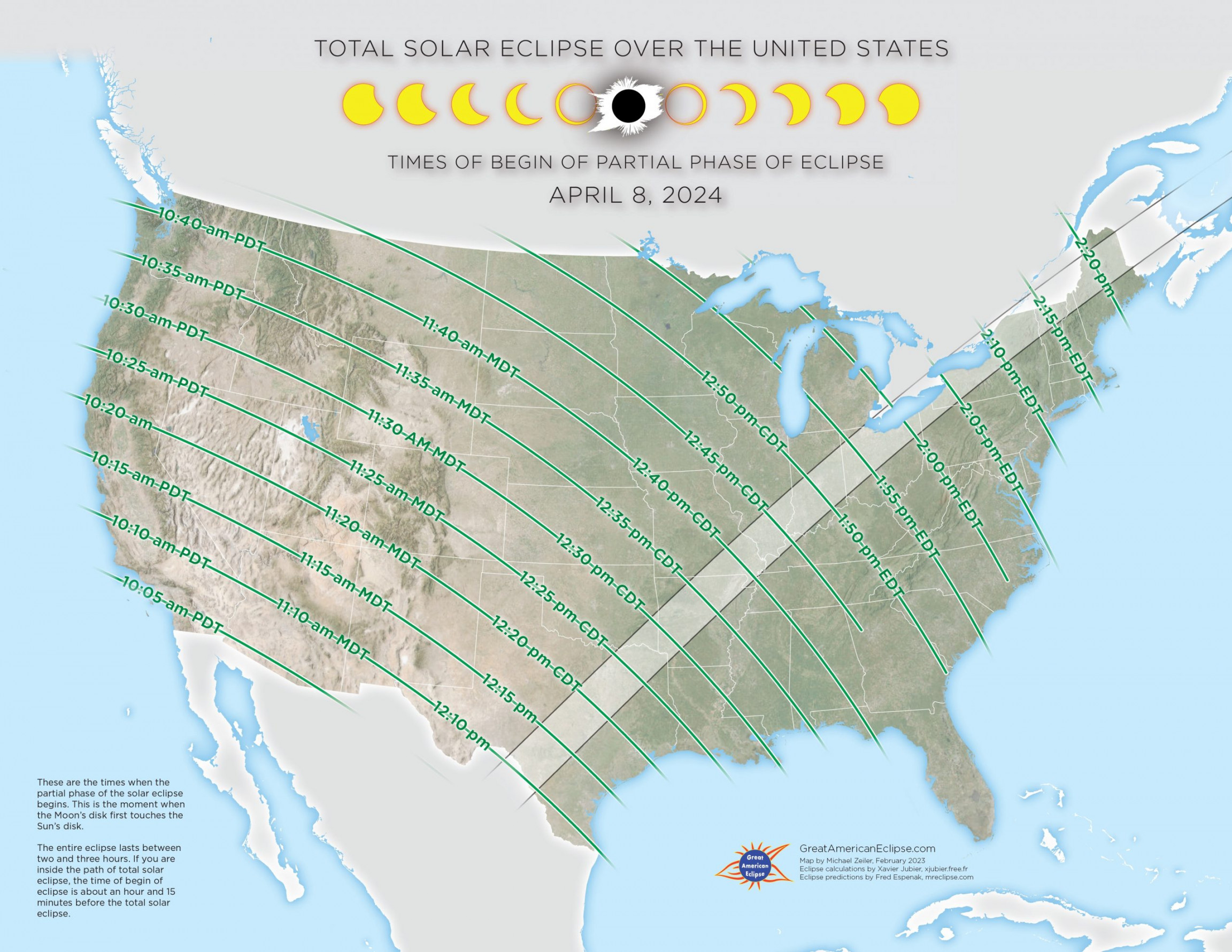 Total solar eclipse in North America April ,