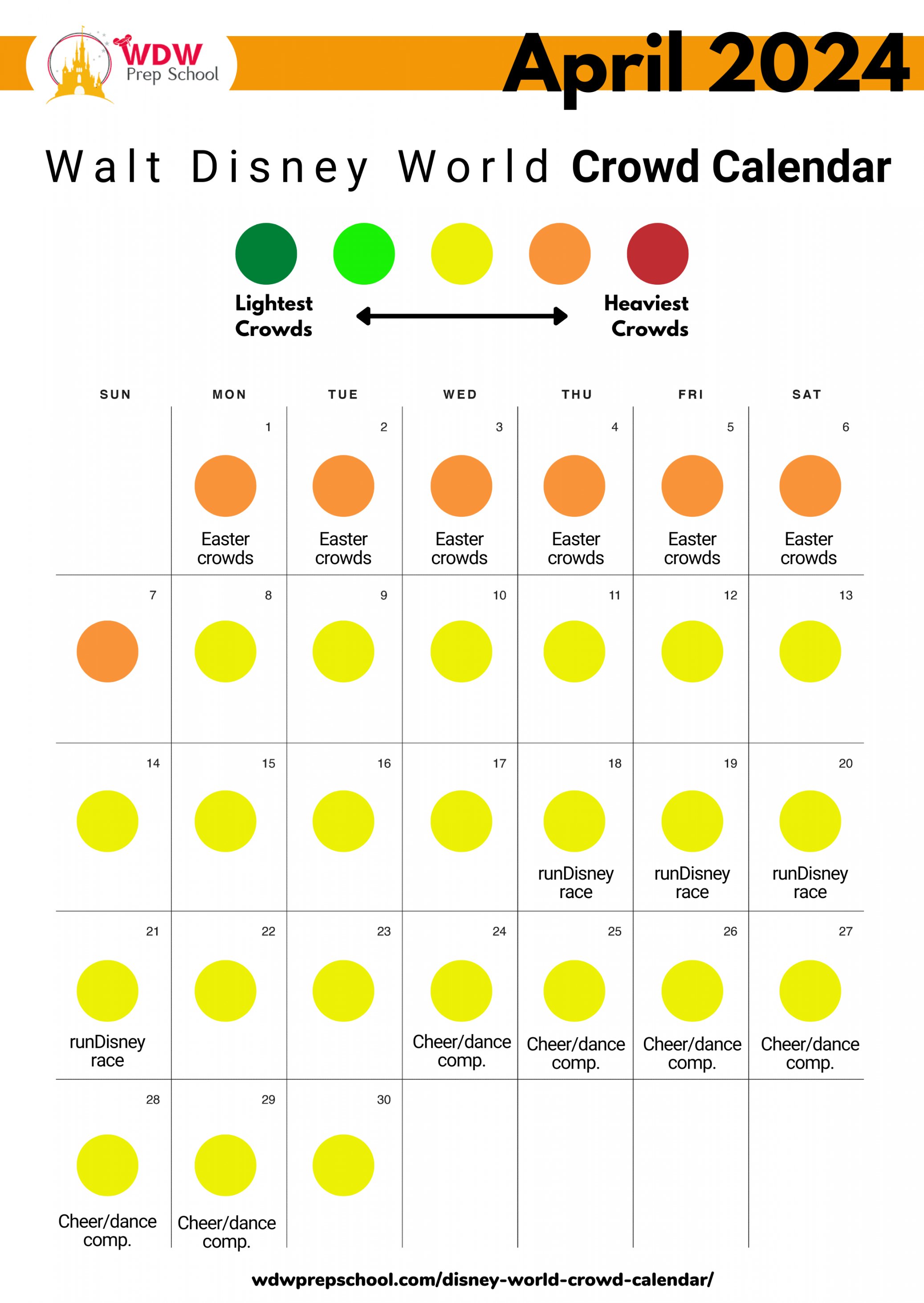 Disney World  Crowd Calendar (best times to go)