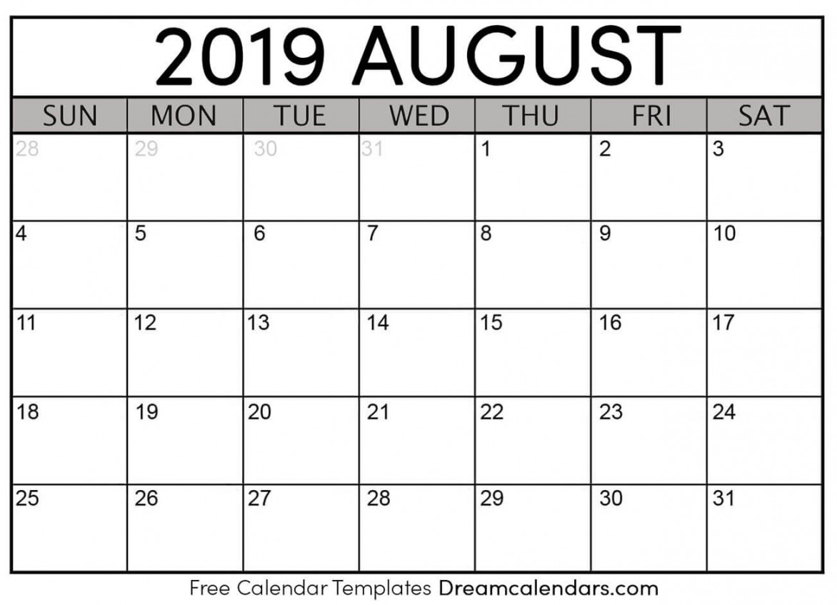 August  calendar  Free blank printable with holidays