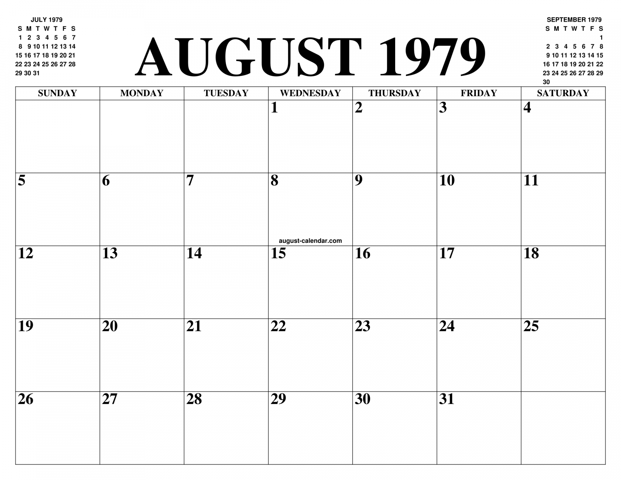 AUGUST  CALENDAR OF THE MONTH: FREE PRINTABLE AUGUST CALENDAR