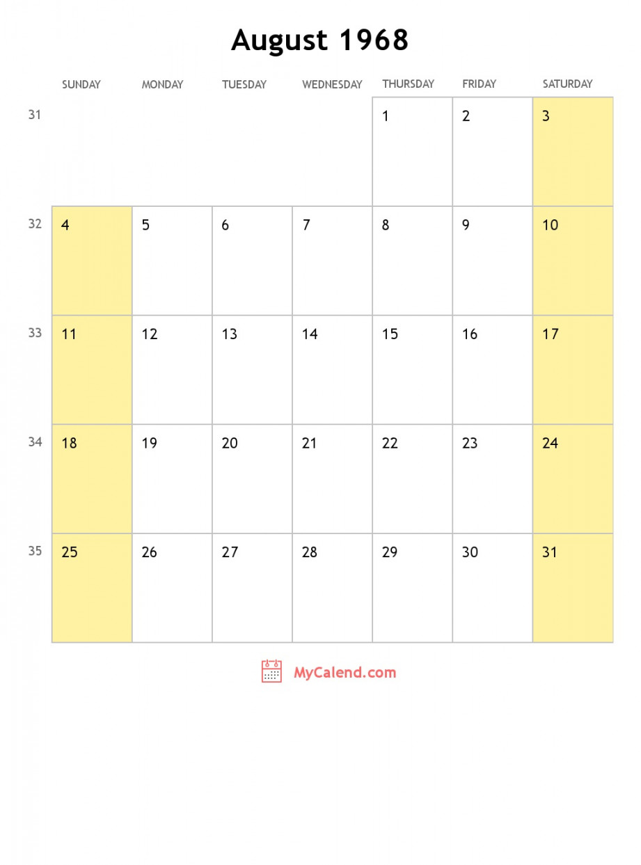 August  calendar with holidays - monthly printable calendar