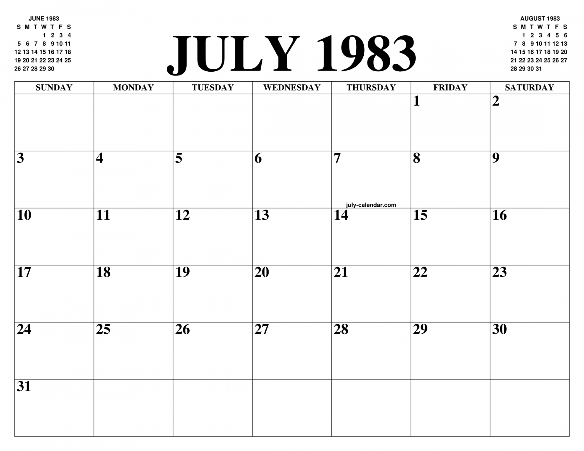 JULY  CALENDAR OF THE MONTH: FREE PRINTABLE JULY CALENDAR OF