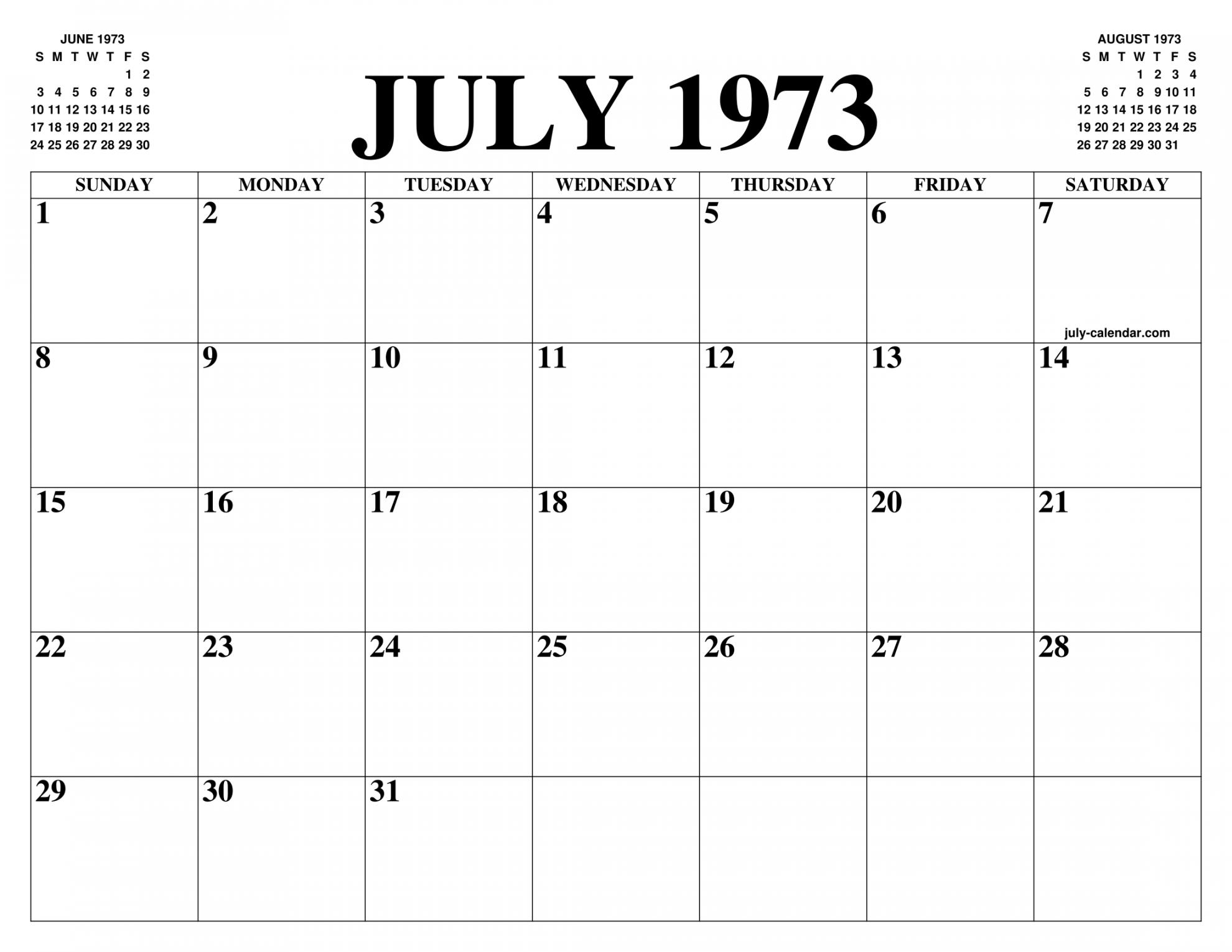 JULY  CALENDAR OF THE MONTH: FREE PRINTABLE JULY CALENDAR OF