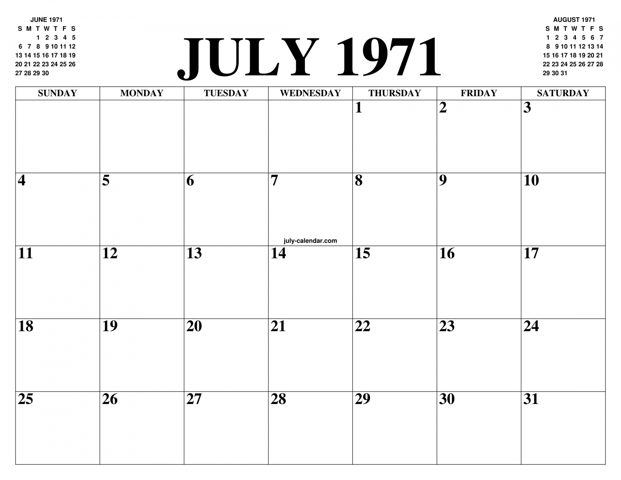 JULY  CALENDAR OF THE MONTH: FREE PRINTABLE JULY CALENDAR OF