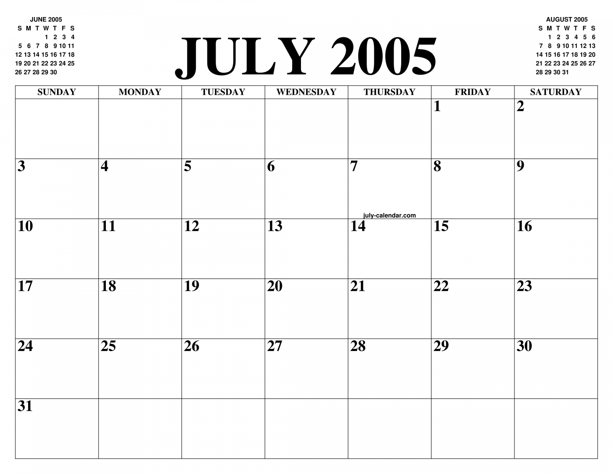 JULY  CALENDAR OF THE MONTH: FREE PRINTABLE JULY CALENDAR OF