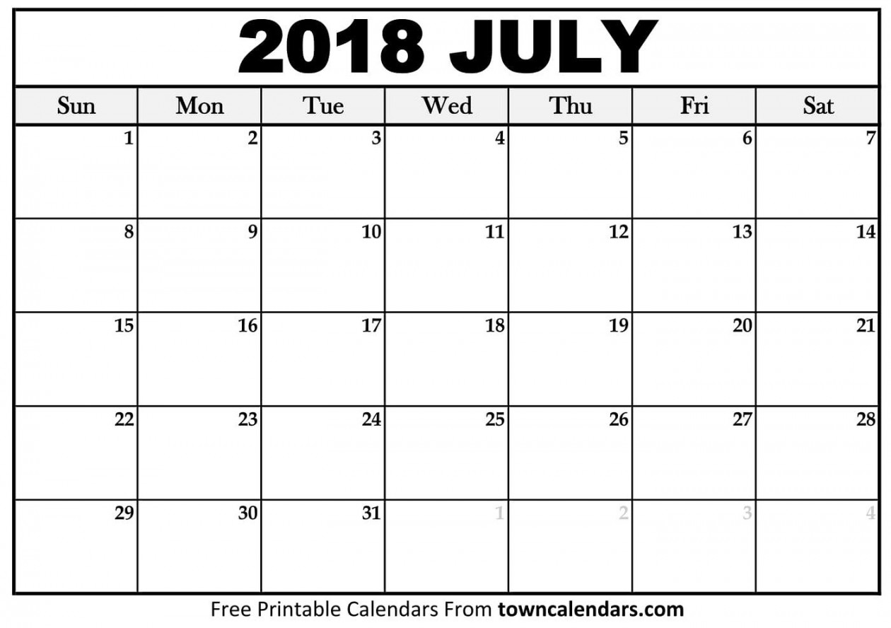 July  Calendar