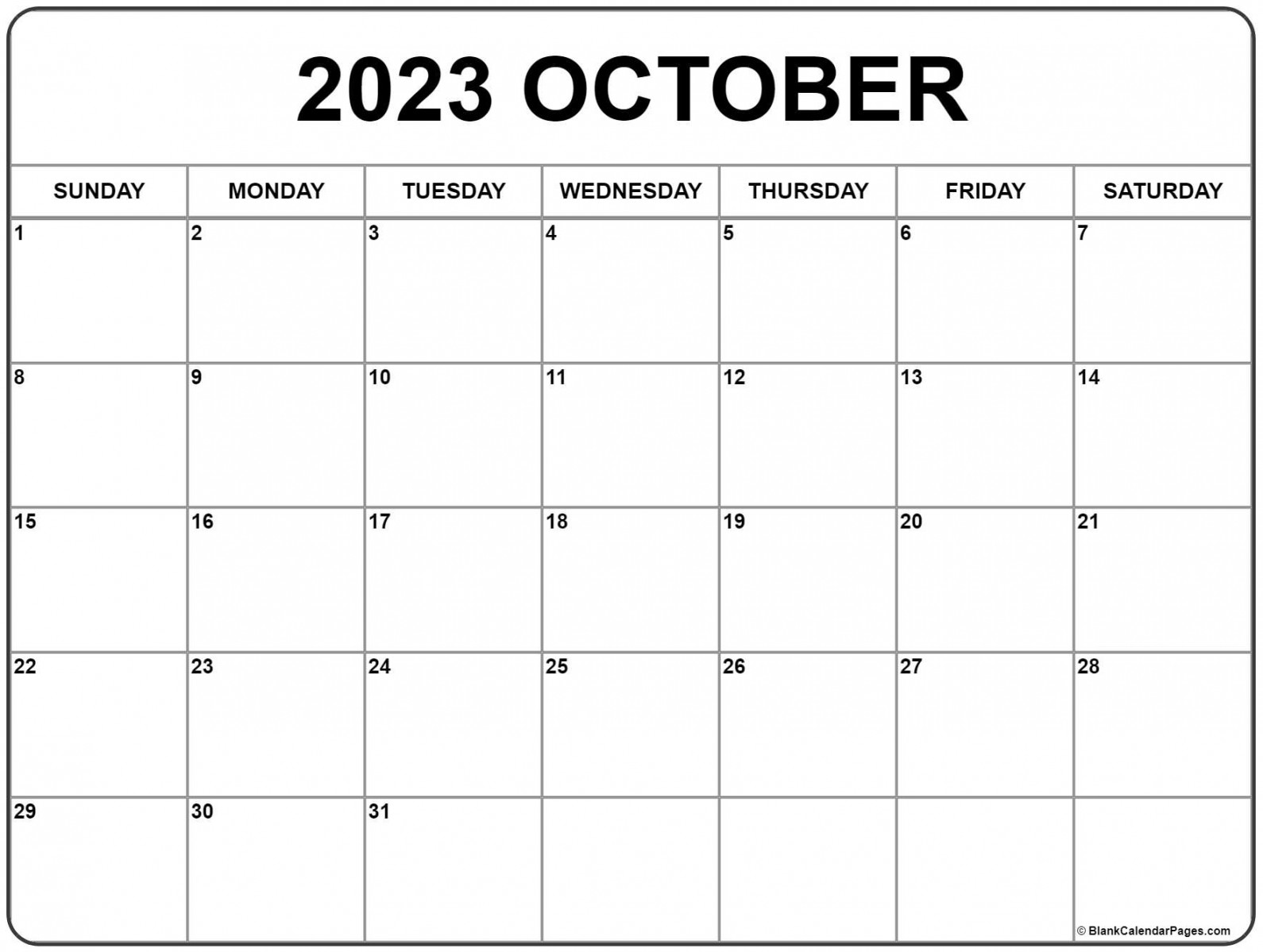 October  calendar  free printable calendar