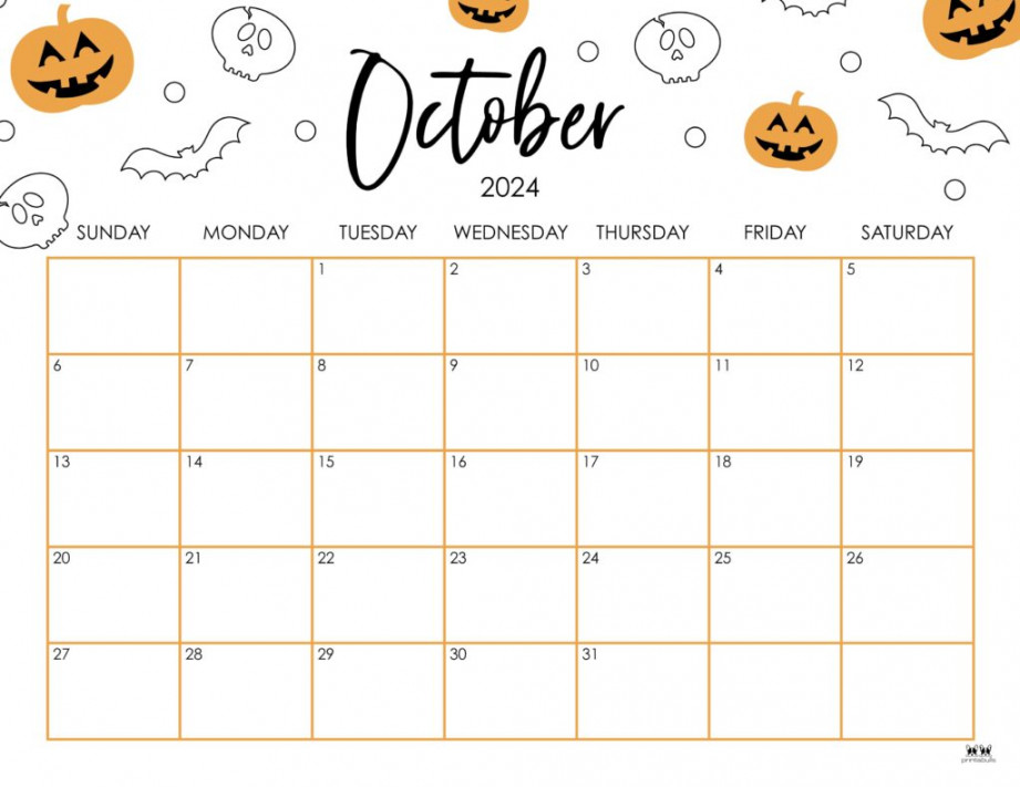 October  Calendars -  FREE Printables  Printabulls