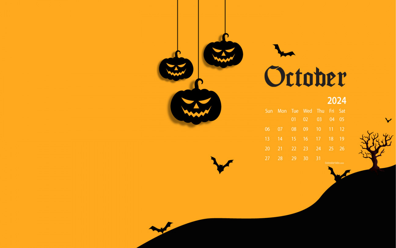 October  Desktop Wallpaper Calendar - CalendarLabs