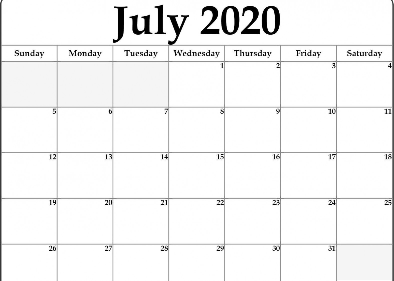 Printable Calendar for July   Printable calendar july