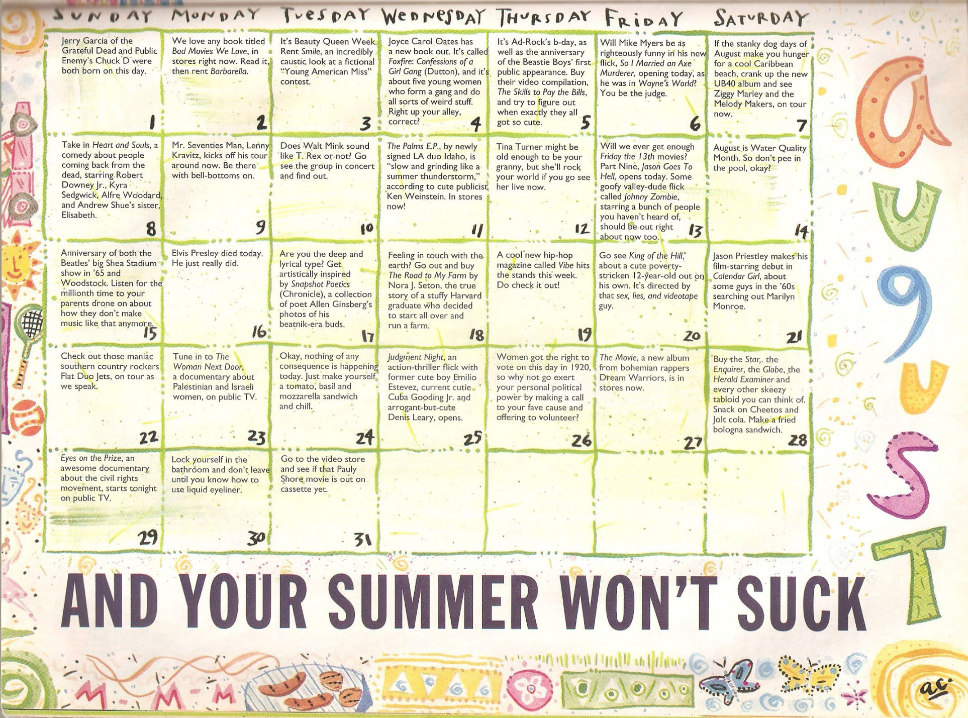 Sassy, July  - Calendar: August  Book sites, Any book, Mr men