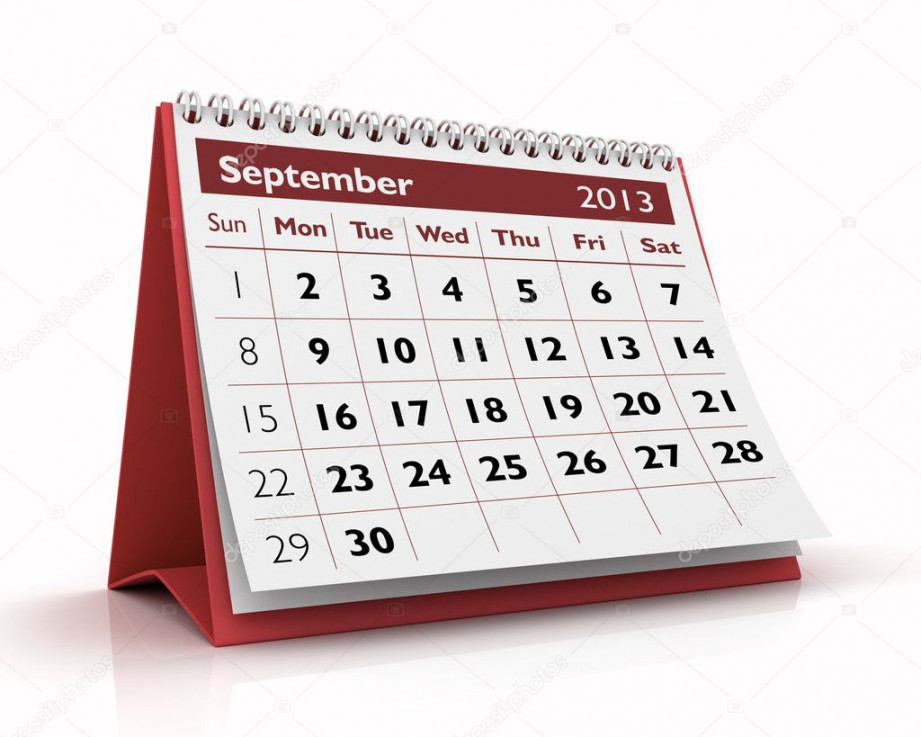 September  Calendar Stock Photo by ©benjaminet