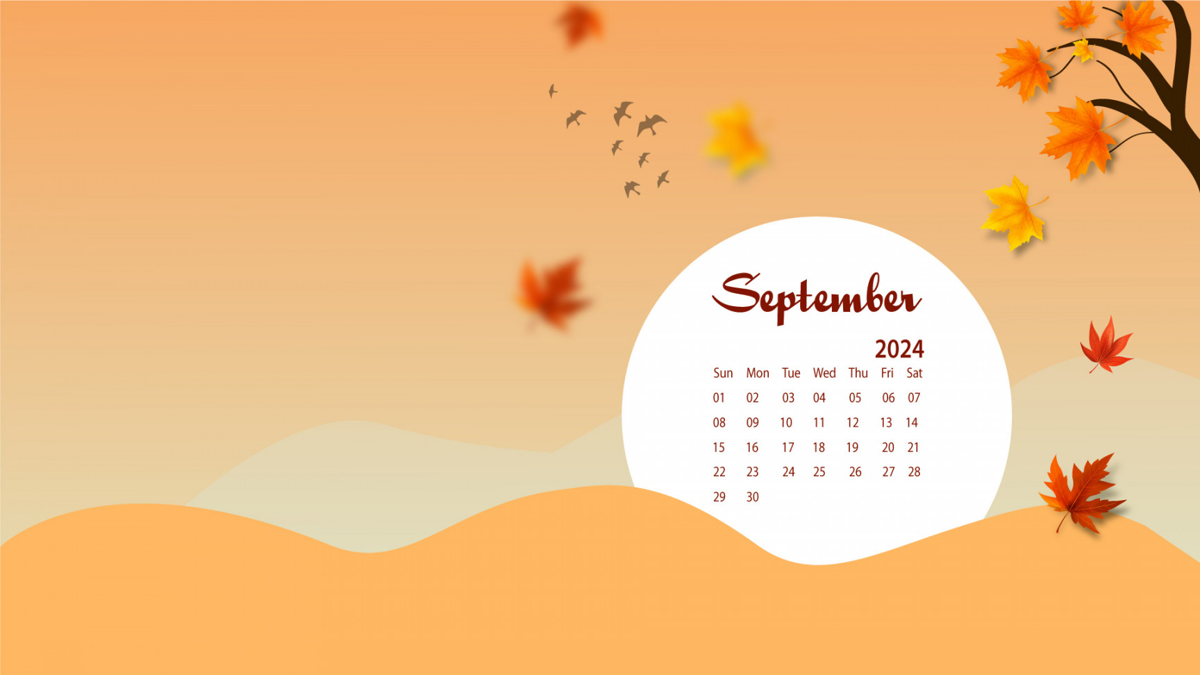 September  Desktop Wallpaper Calendar - CalendarLabs