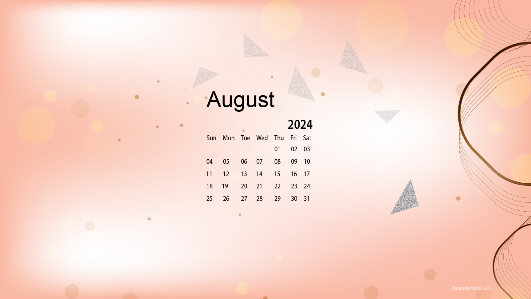 August  Desktop Wallpaper Calendar - CalendarLabs