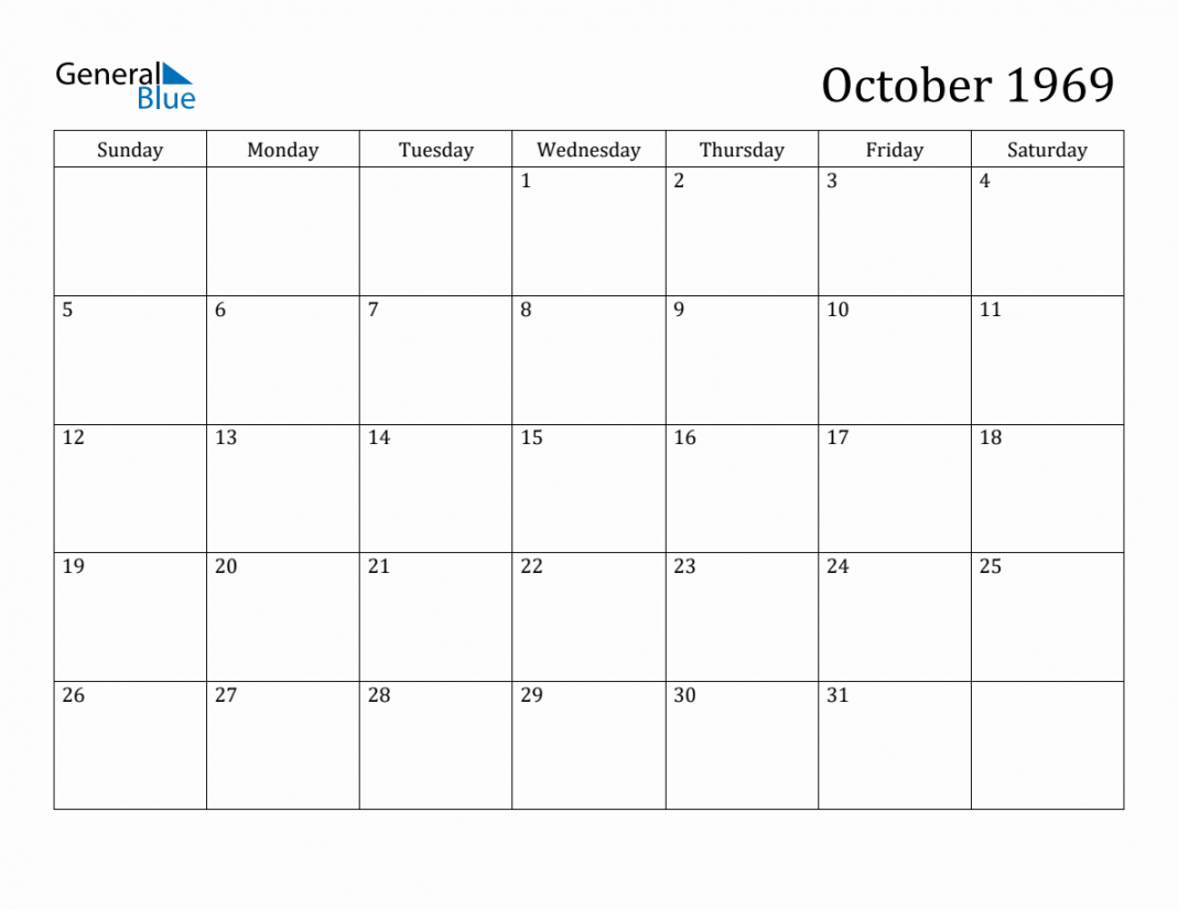 October  Monthly Calendar