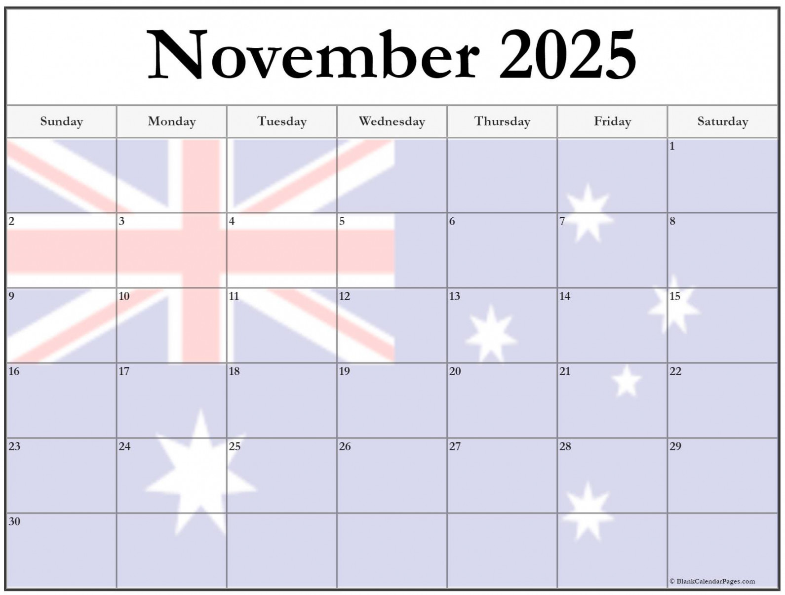 Collection of November  photo calendars with image filters.