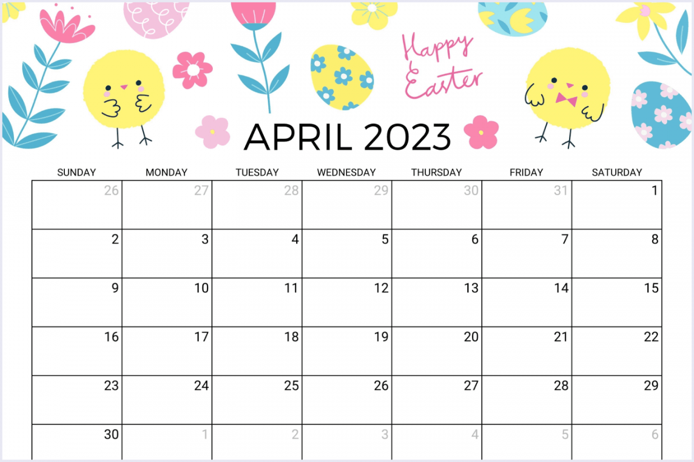 + Cute April Calendars  - MasterBundles