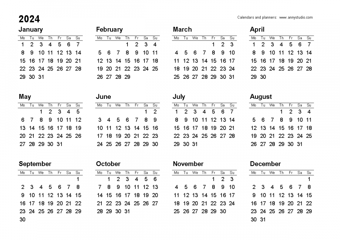 Free printable calendars and planners for  and past years