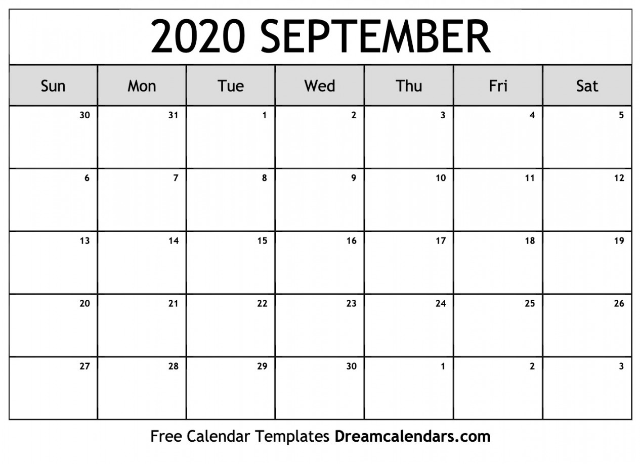 September  Calendar - Free Printable with Holidays and Observances