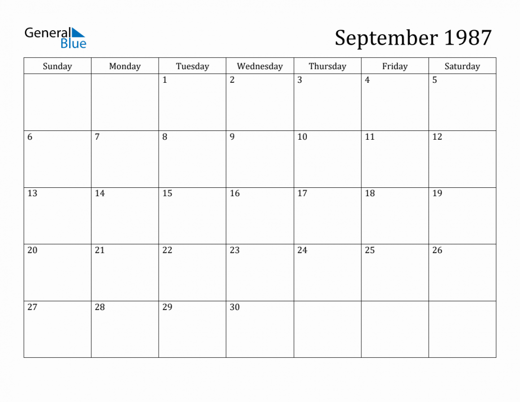 September  Monthly Calendar