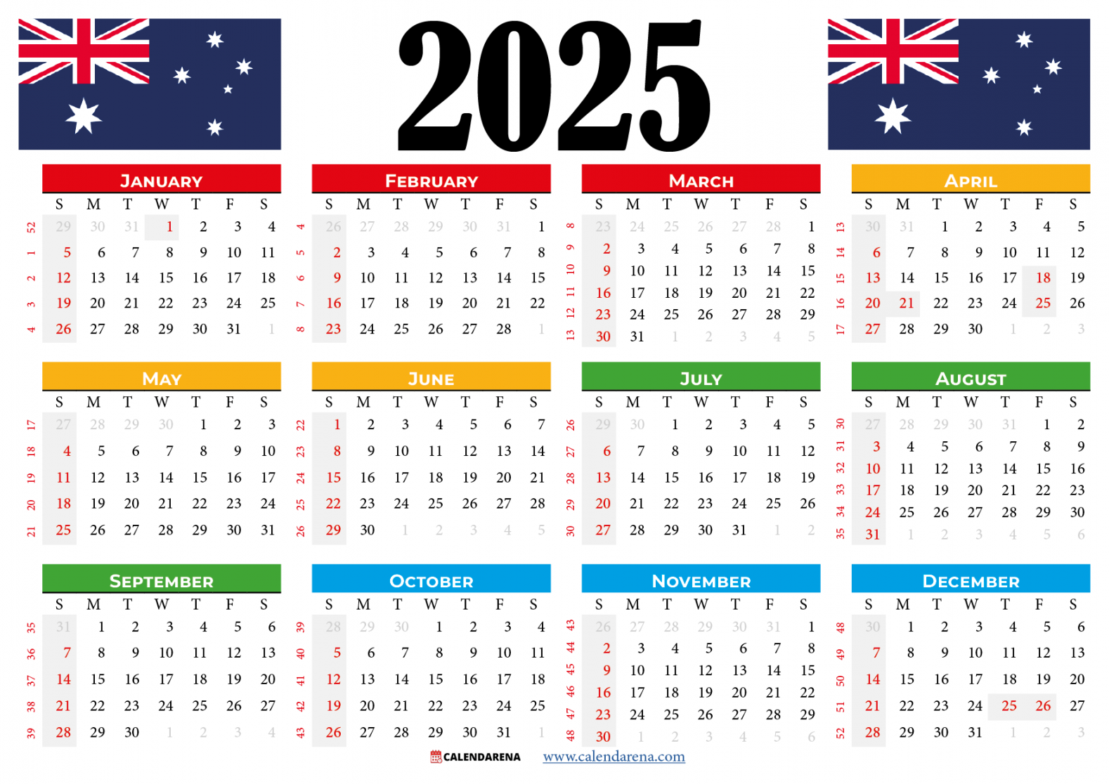 Calendar  Australia With Holidays And Festivals