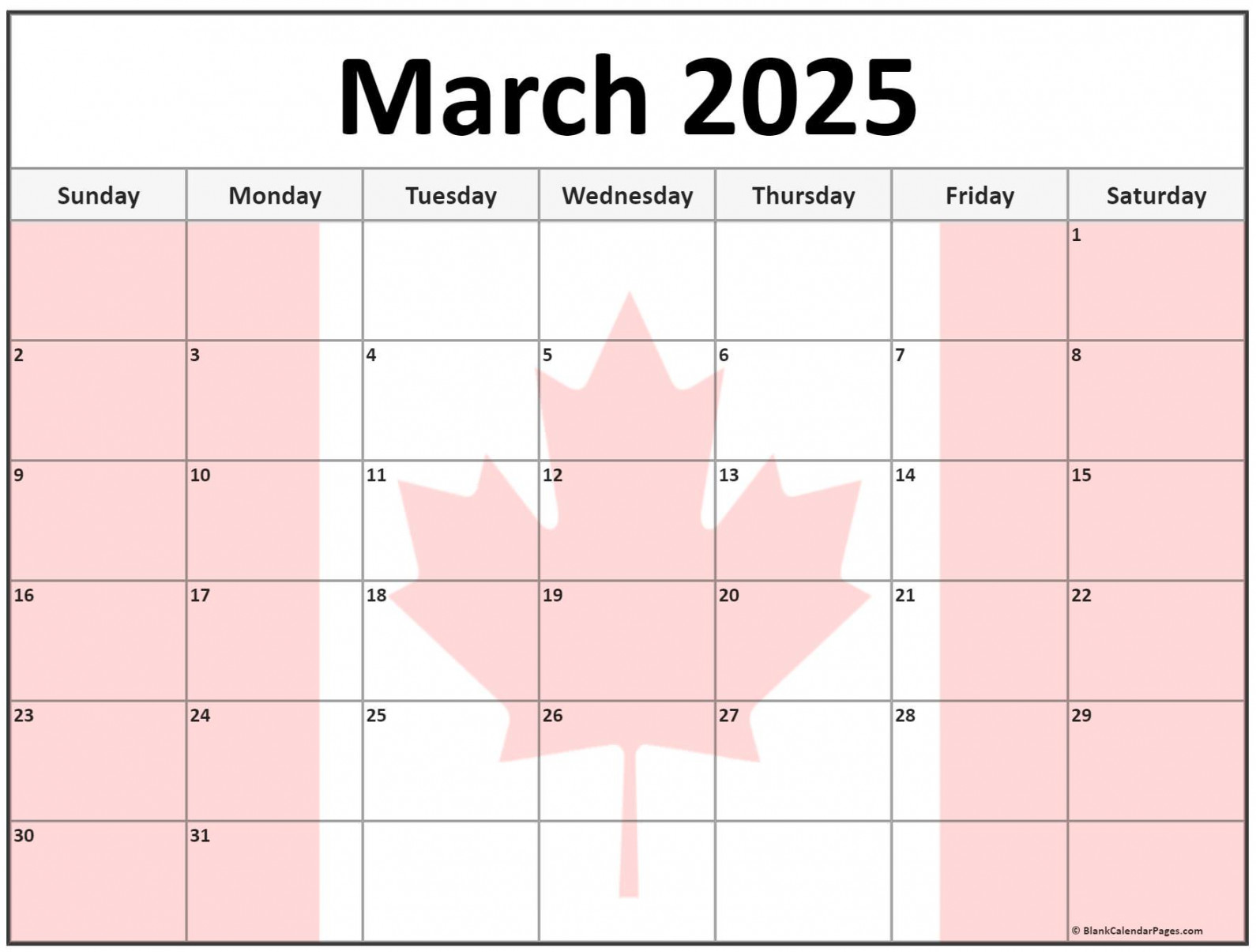 Collection of March  photo calendars with image filters.