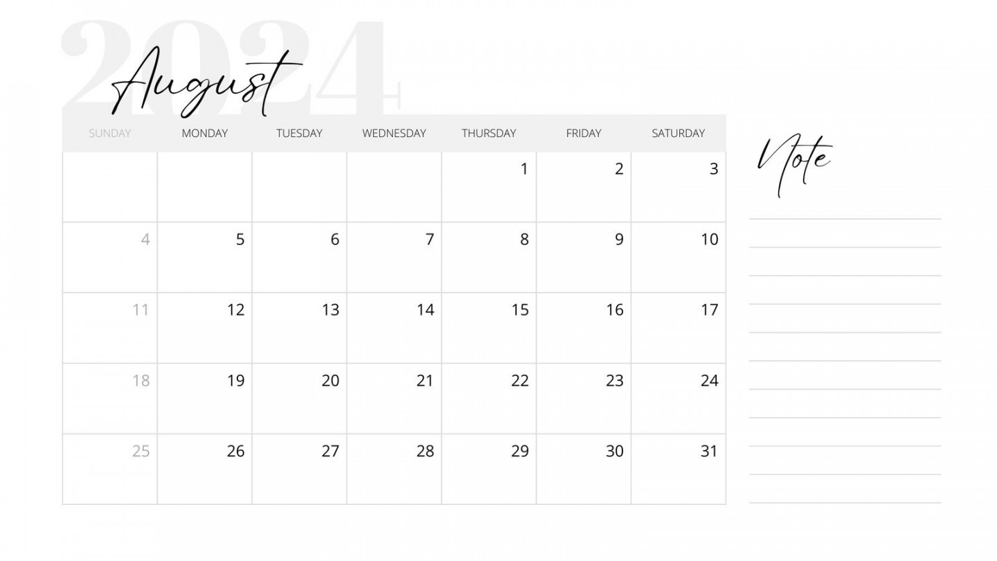 Free printable August  calendar templates  Canva