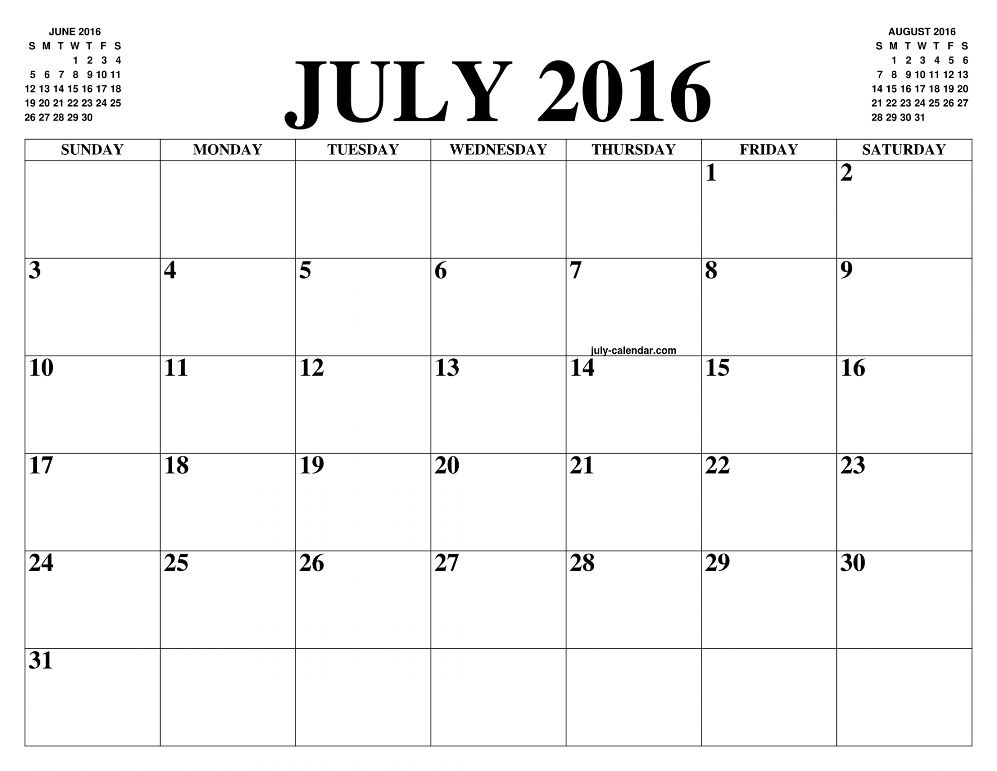 JULY  CALENDAR OF THE MONTH: FREE PRINTABLE JULY CALENDAR OF