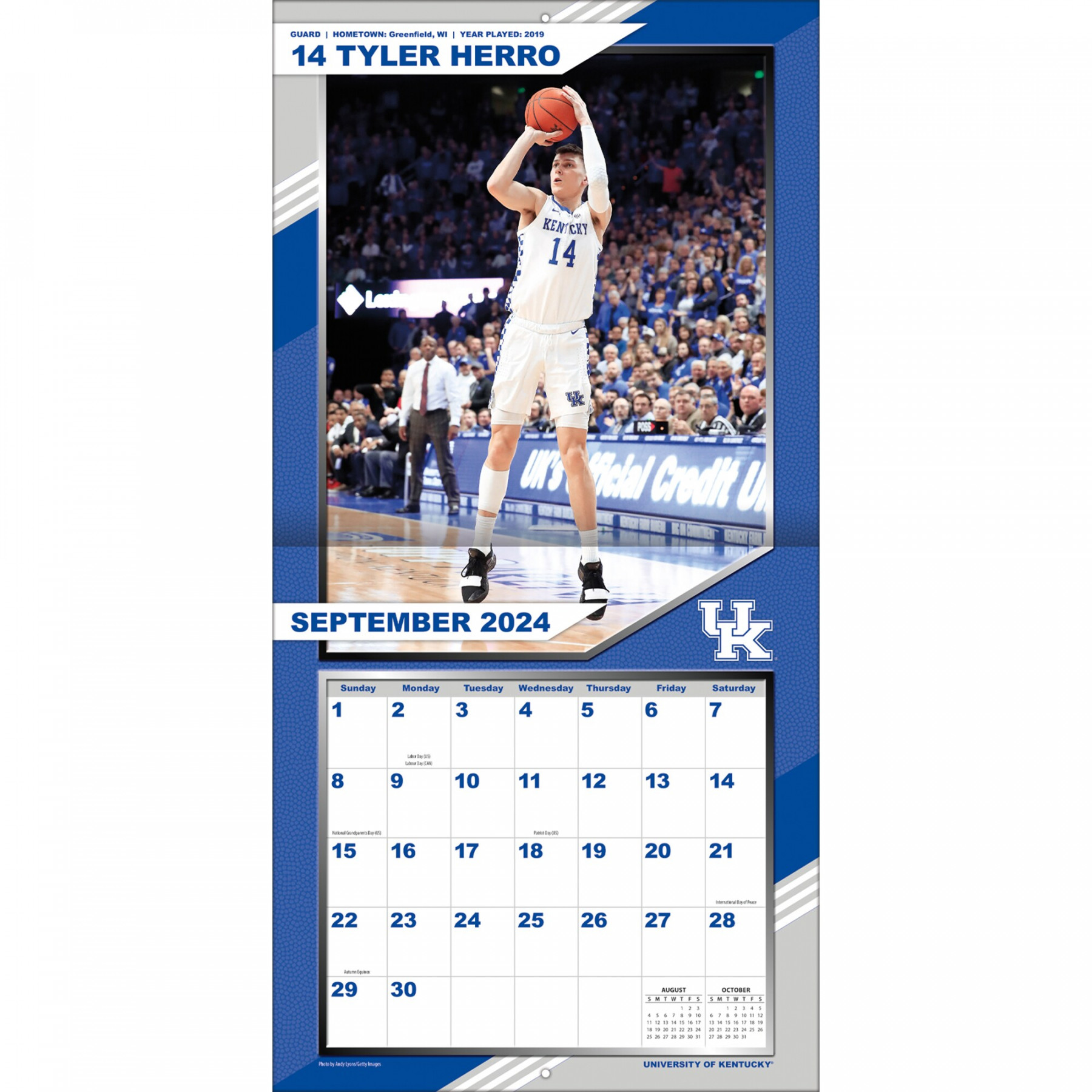 Kentucky Wildcats - ” x ” Team Wall Calendar