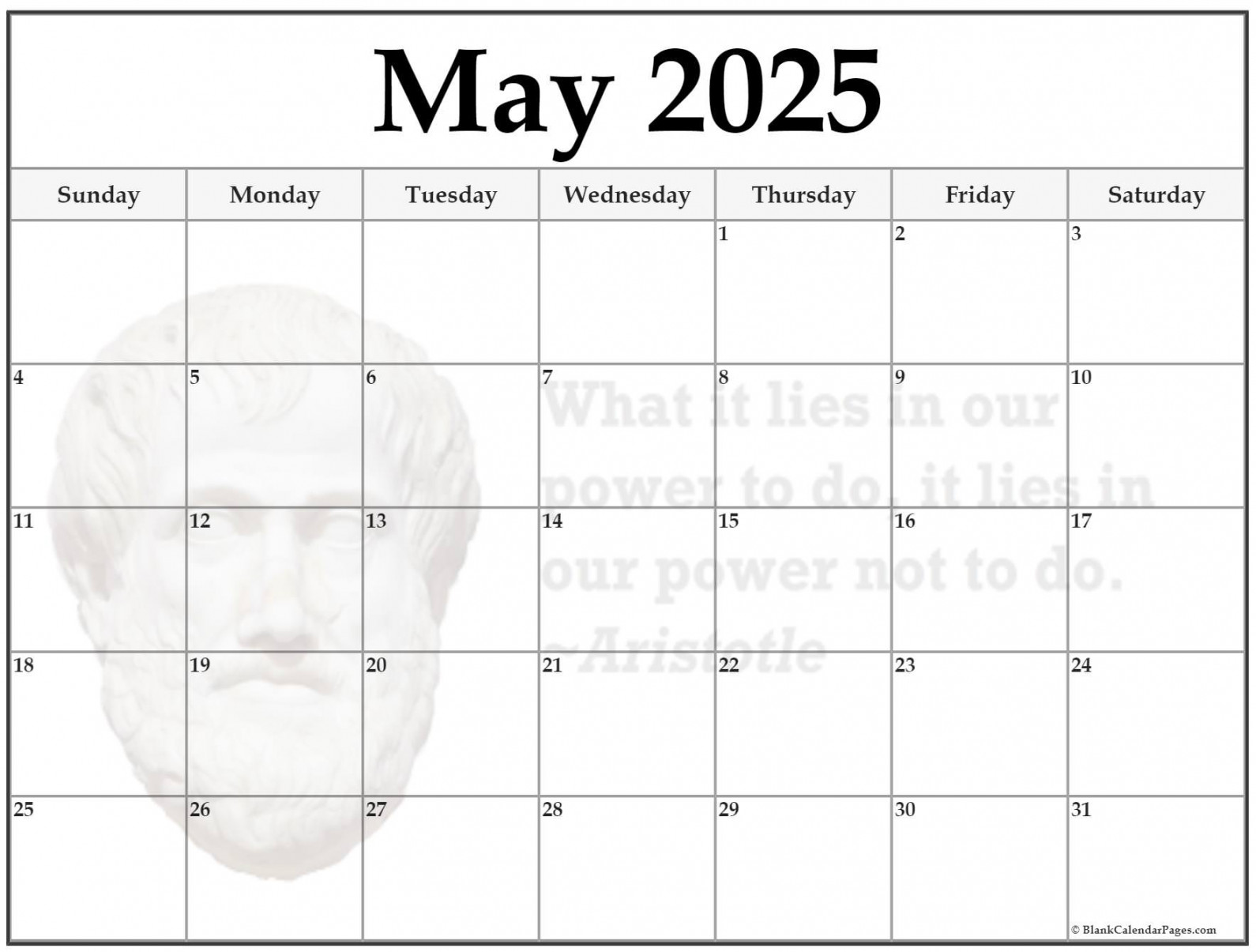 + May  quote calendars