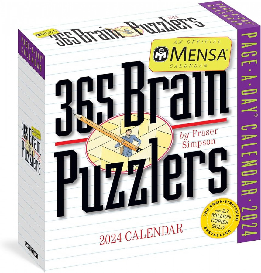 Mensa®  Brain Puzzlers Page-A-Day Calendar : Word Puzzles, Logic  Challenges, Number Problems, and More