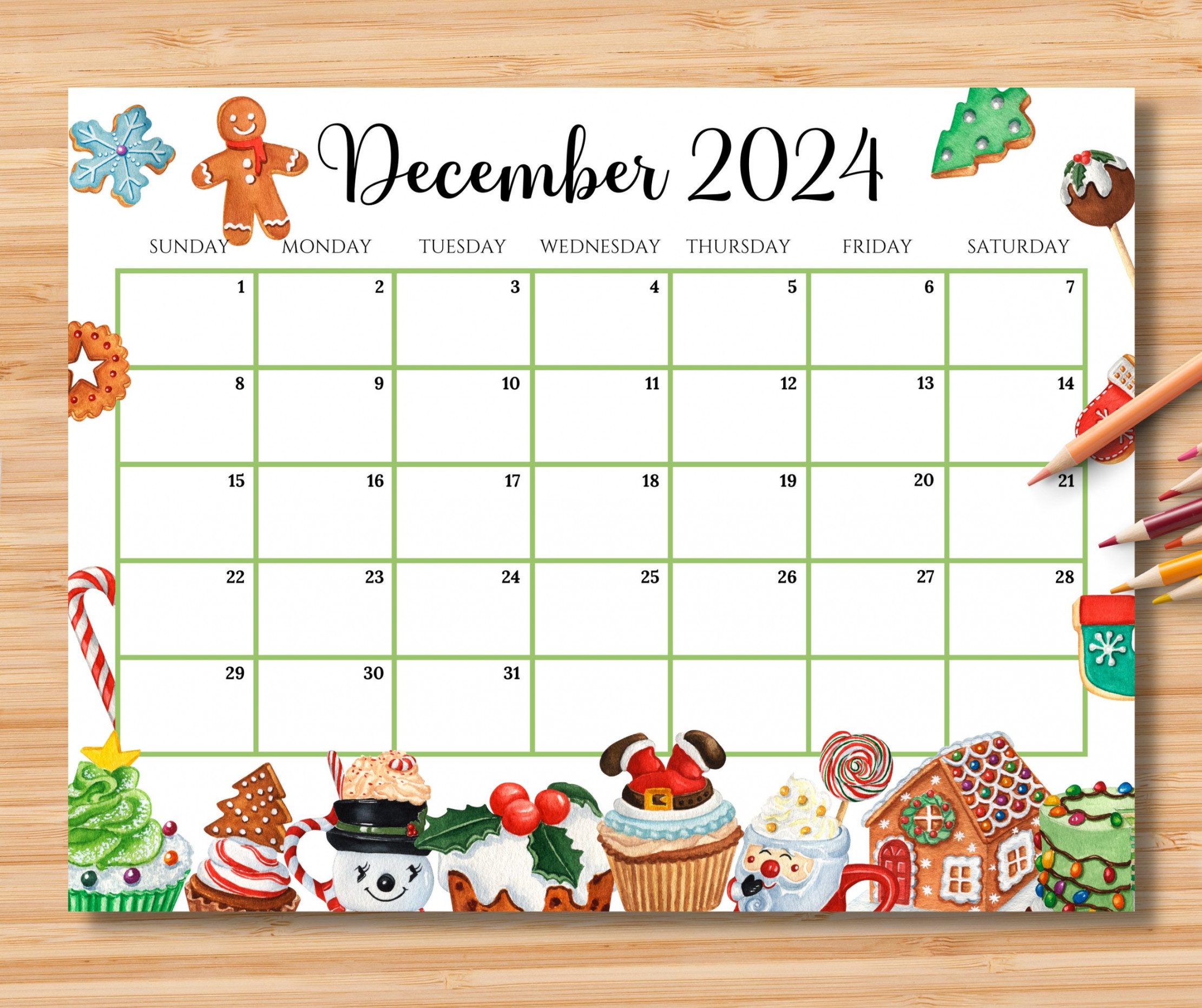 October November December Calendar  - Etsy