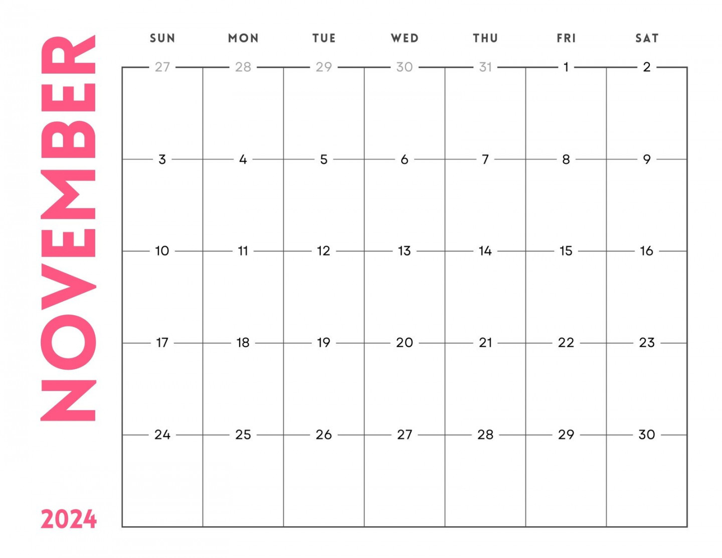 Page  - Free, printable, customizable monthly calendar templates