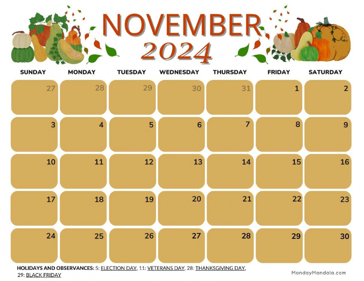 Printable Calendars For  &  (Free PDFs)