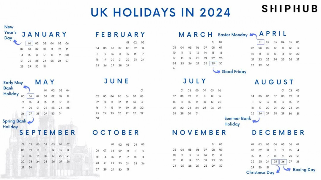 UK Holidays  calendar  ShipHub