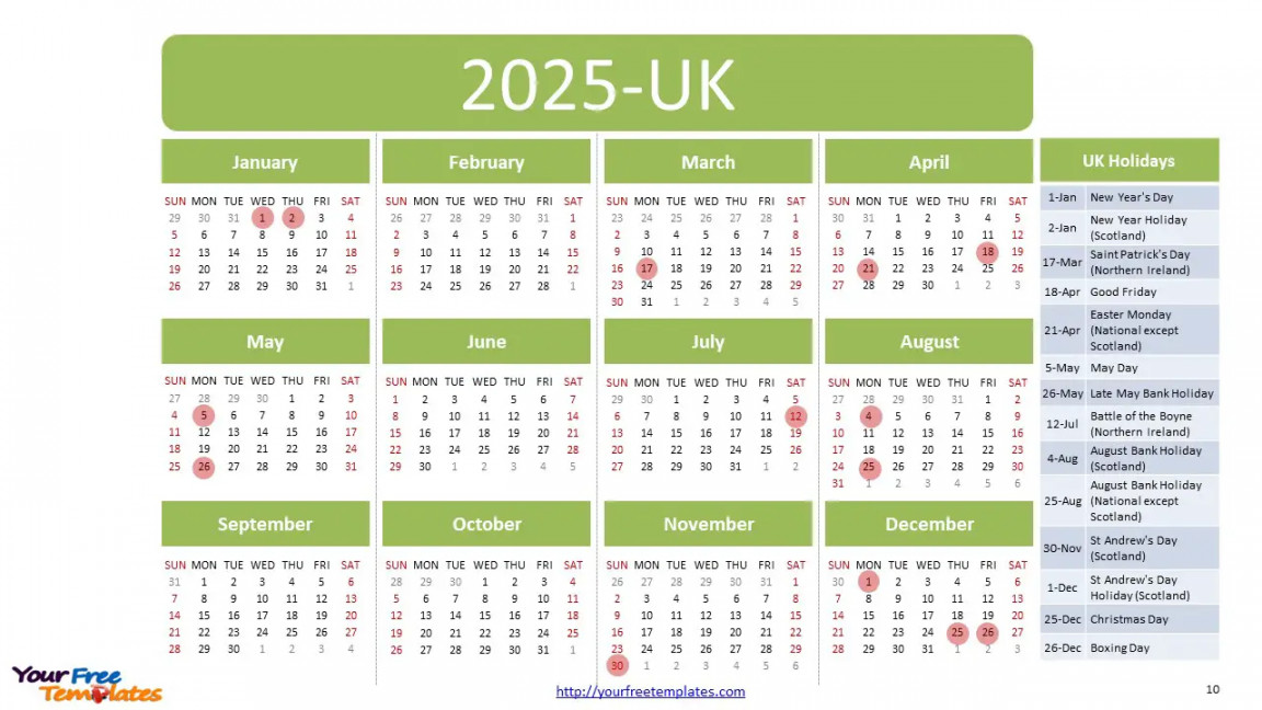 Calendar with Holidays: Plan Your Year Ahead - Free