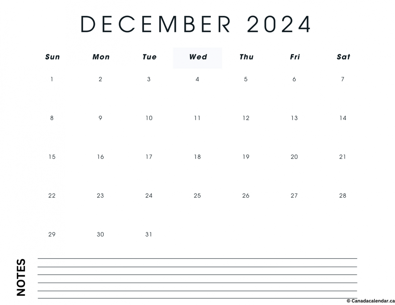 December  Calendar [Free Printable Templates] - Free Printable