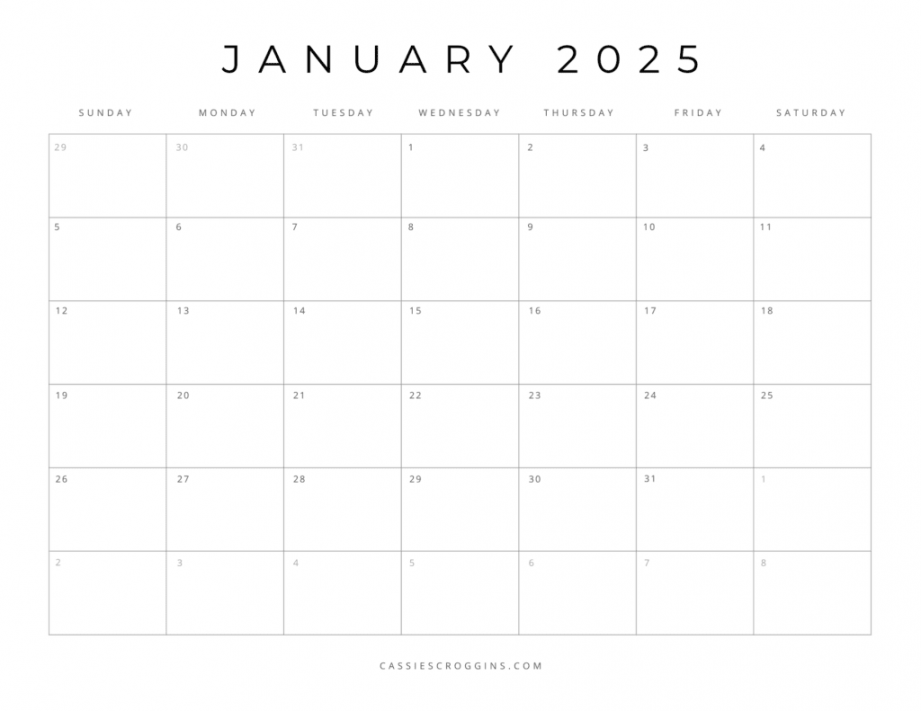 Free Printable  Blank Calendar Templates (All  Months)