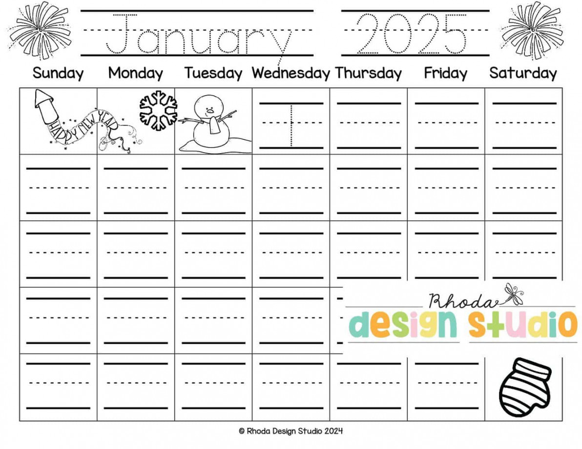 Free Traceable Calendar Pages: Months of the Year Worksheets