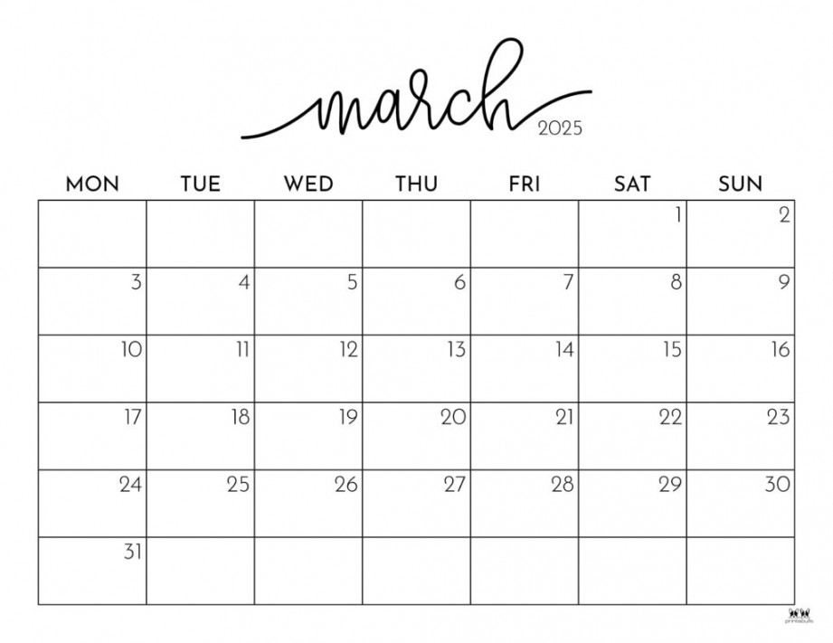 March  Calendars -  FREE Printables  Printabulls