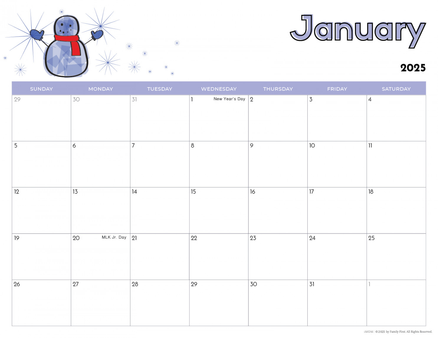 - Printable Calendars for Kids - iMOM