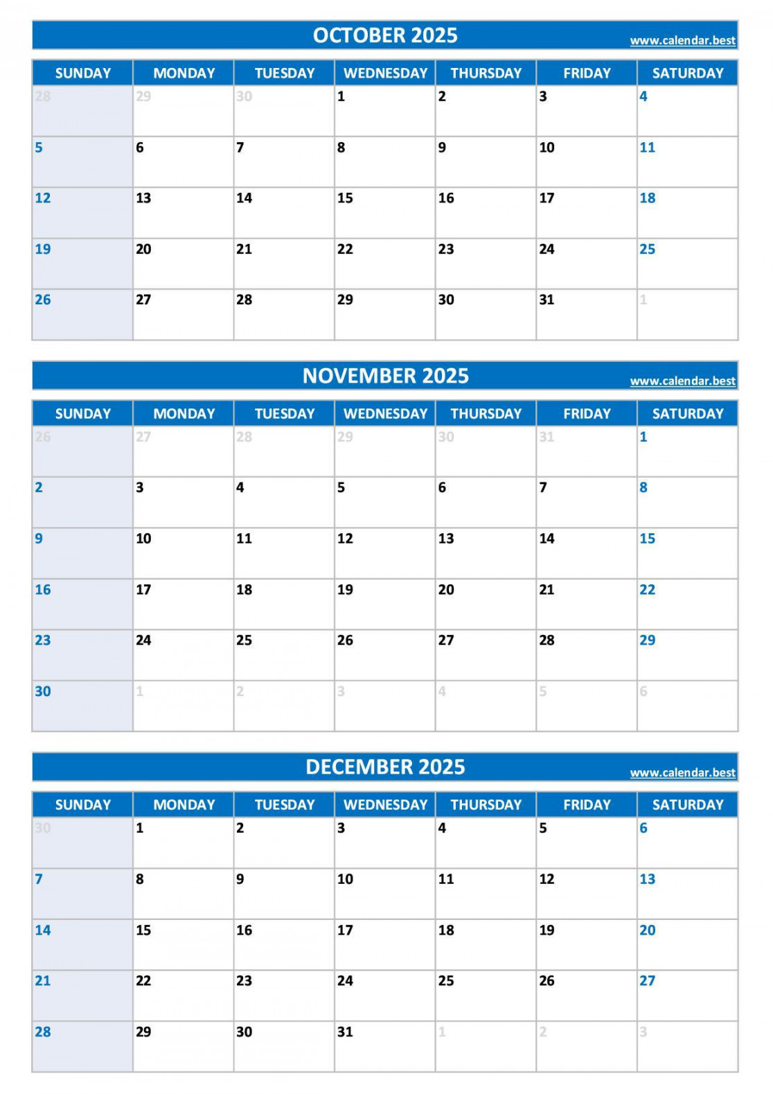 Printable th quarter  calendar