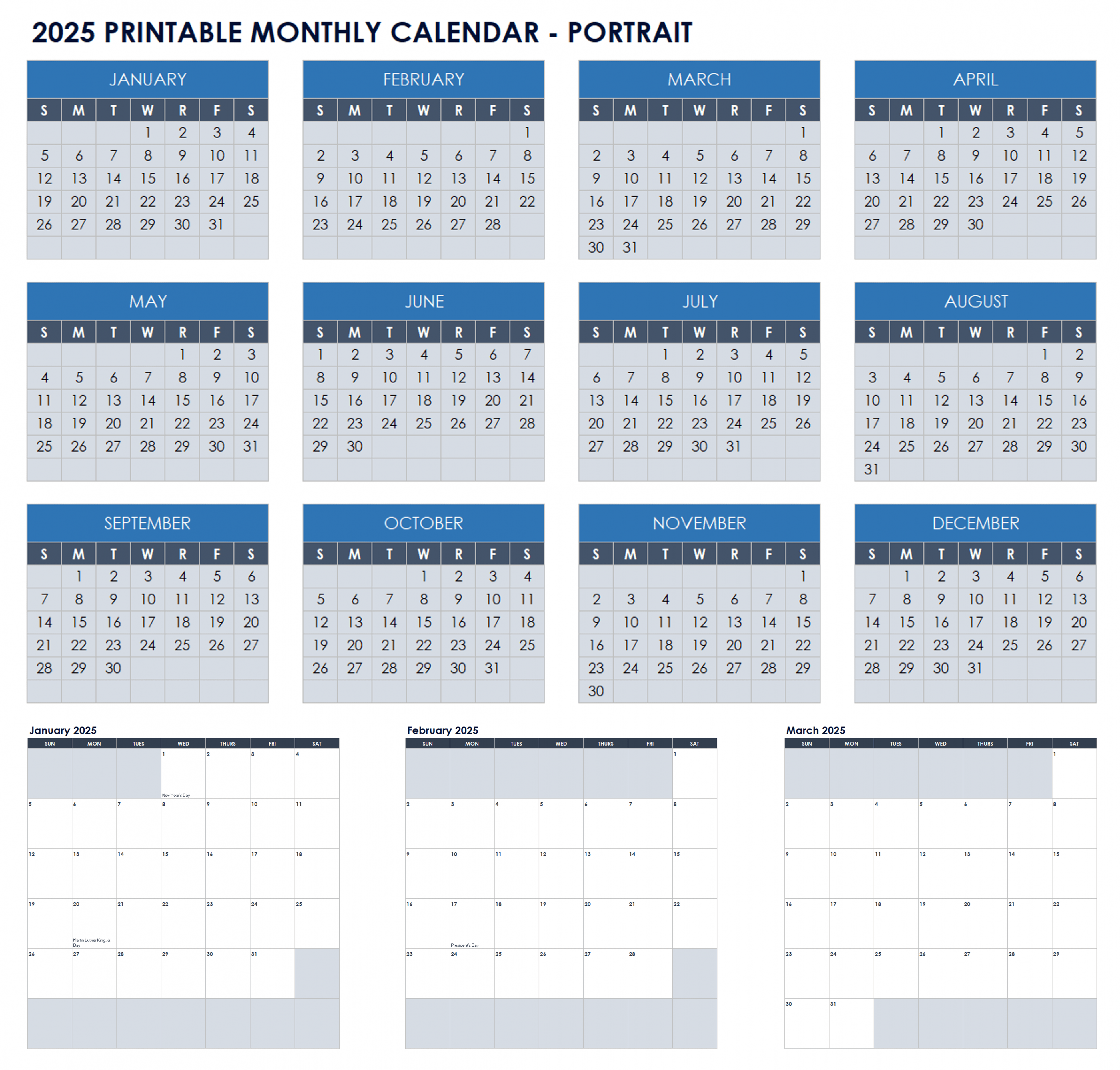 Free, Printable Excel Calendar Templates for  & On  Smartsheet