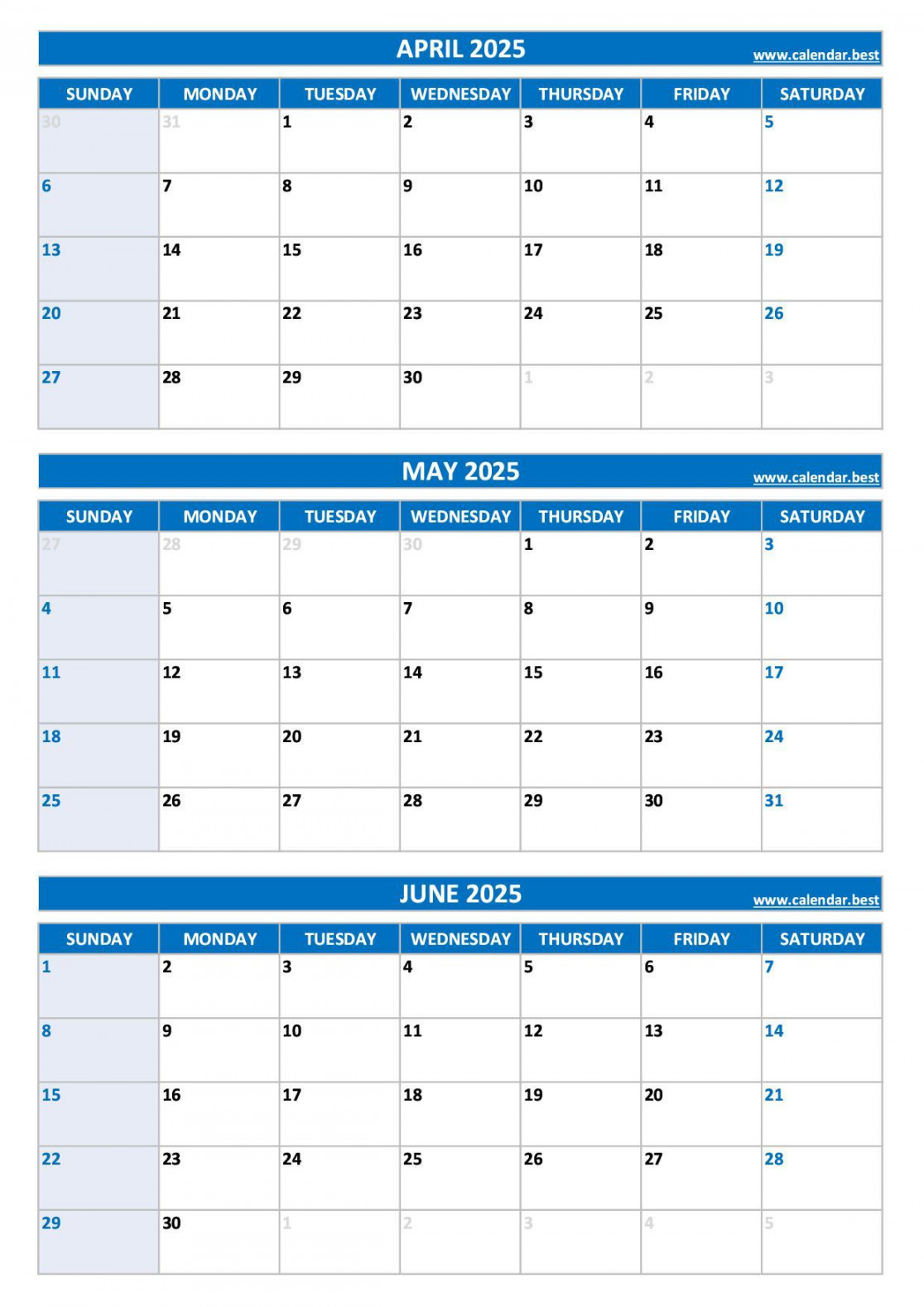 Printable nd quarter 05 calendar