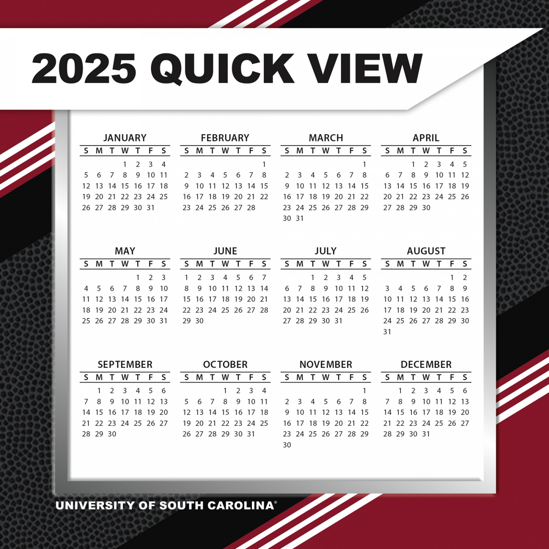 South Carolina Gamecocks  Boxed Desk Calendar