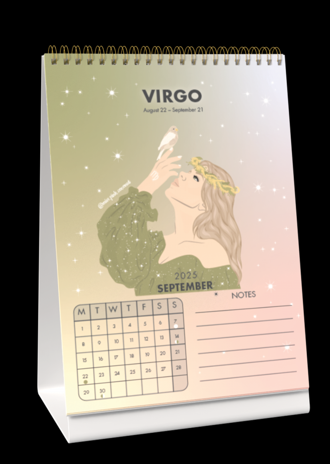 Zodiac Sign Calendar Desk Calendar