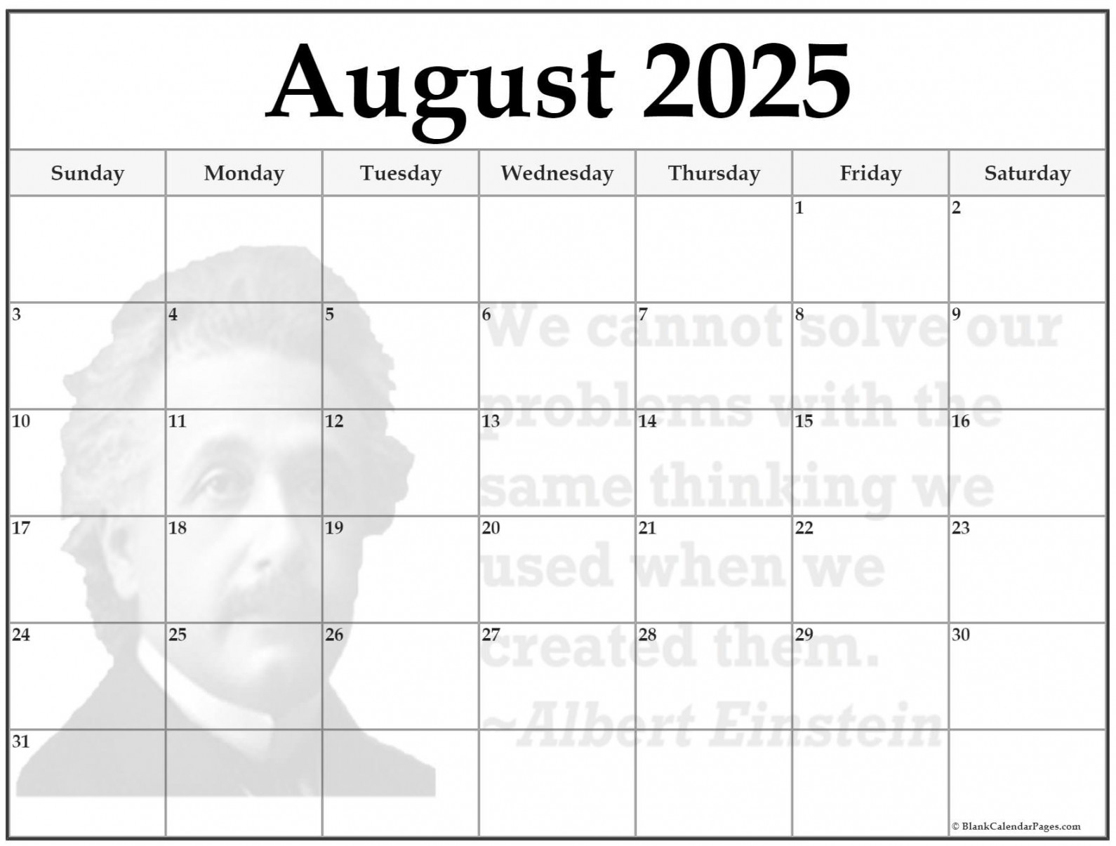 + August  quote calendars