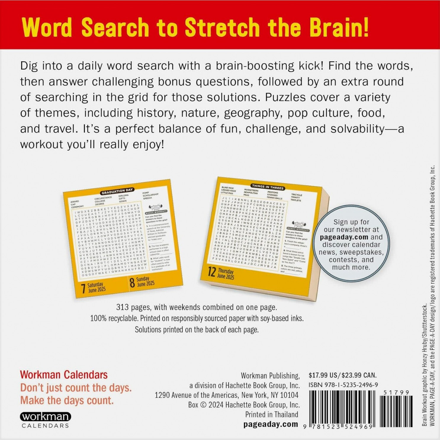 Brain Workout Word Search Page-A-Day® Calendar